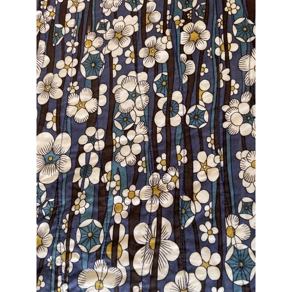 Liberty of London X Target Floral Quilted Coverlet Full/Queen Blue Reversible